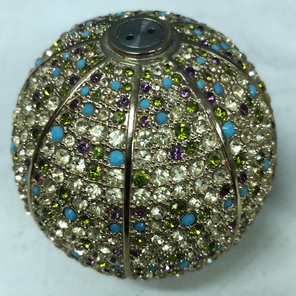 L'Objet Gold Plated Salt & Pepper Shakers Multi-color Swarovski Crystals - Picture 6 of 10